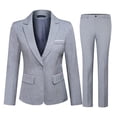 thumbnail image 1 of YUNCLOS Ensemble de Costume d'Affaires 2 Pcs pour Femmes Blazer Ajusté Gris, 1 of 4