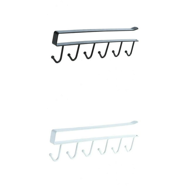 2 uds 6 ganchos estante para copas debajo del pequeña sala soporte para vasos ganchos para tazas estante colgante estante para tazas de ca