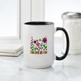 thumbnail image 4 of CafePress - Rainbow Spring Flowers Mugs - 15 oz Ceramic Large White Novelty Mug, 4 of 4