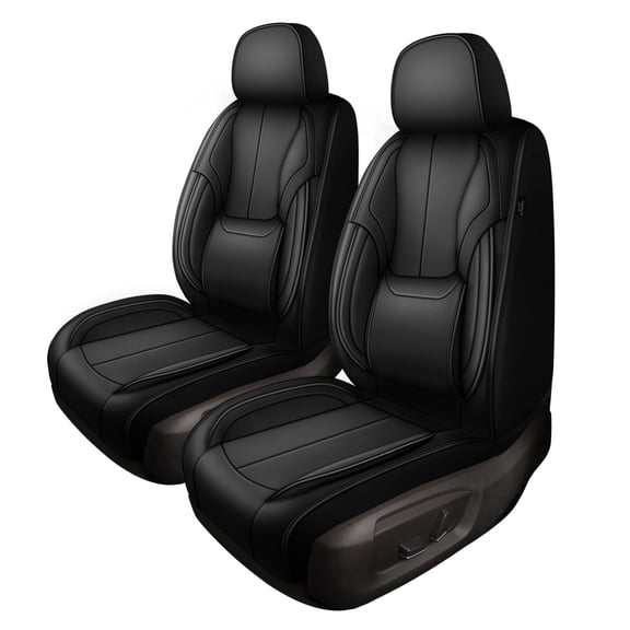 AQBDDBQ Car Seat Cover for Honda Civic 2003-2026 CRV/CR-V 2007-2025 2026,Front Set Waterproof Leather Seat Cover Protector Compatible Airbag Black,2PCS Seats