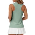 thumbnail image 6 of Hearthz Women's Sleeveless Golf Polo Shirts Quarter Zip Collared Summer Shirts for Women Quick Dry Workout Tennis Woman Polo Shirt, 6 of 8