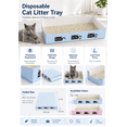 thumbnail image 4 of 1-Pack Disposable Cat Litter Box with Scoop, Foldable Portable Travel Cardboard Litter Tray for Cats, 4 of 5