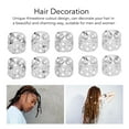 thumbnail image 3 of 100Pcs Dreadlocks Beads, Sparkling Rhinestone Fashionable Hair Braiding Rings For Hair Decoration, 3 of 8