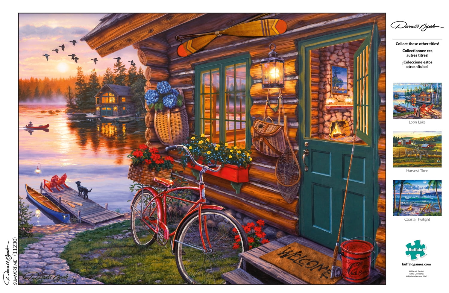 Schmidt Spiele 58531 Darrel Bush, Seehütte mit Fahrrad, 1000 Teile Schmidt Spiele 58531 Darrel Bush, Seehütte mit Fahrrad, 1000 Teile