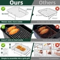 thumbnail image 2 of Air Fryer Rack for Ninja Dual Basket DZ201 DZ401 DZ550, 2Pcs Stackable Stainless Steel Grill Rack, 2 of 9