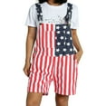 thumbnail image 1 of Combinaison en Jean Imprimé Drapeau Américain pour Hommes et Femmes Grande Taille Rouge G, 1 of 9