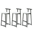 thumbnail image 2 of Tcbosik Modern Bar Stools Set of 3, Modern Counter Height Barstool with Metal Frame, Comfy Bar Chair for Kitchen Island, Dining Room, Living Room, White, 2 of 8