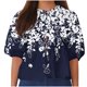 thumbnail image 1 of Camisetas de Manga Corta para las Mujeres Lanterna Manga Corbata Plisado Cuello Redondo, Casual Recortado Camiseta Top para Gimnasio Y Diario, 1 of 5