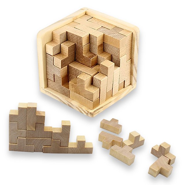 Niños pequeños del cerebro de madera Juego de madera para adultos Bloques de construcción Fiesta de juguetes Favores Toys School Boys Girls Supplies Coleccionables Tipo 2 Inevent FN001885-02B