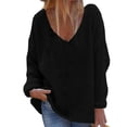 thumbnail image 3 of Suéter de otoño de moda, cómodo suéter de punto, informal, holgado, para mujer, combina con todo, 3 of 5