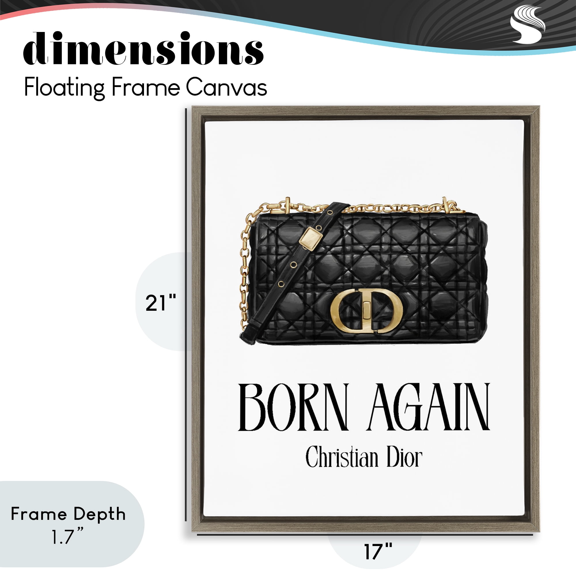 Stupell Industries Born Again Christian Bag Brown Framed Floater Canvas Wall Art, design by Ziwei Li