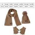 thumbnail image 6 of NAISIBABY Boys Girls Beanie Hat Scarf Gloves Set, Solid Color Knit Thickening Comfy Kids Winter Outdoor Keep Warm 3 Pieces Set Khaki Free Size, 6 of 6