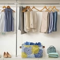 thumbnail image 4 of Large Foldable Storage Bin Yellow Blue Chrysanthemums Fabric Storage Baskets Collapsible Decorative Baskets Organizing Basket Bin with PU Handles for Shelves Home Closet-2Pack Decor Gifts, 4 of 7