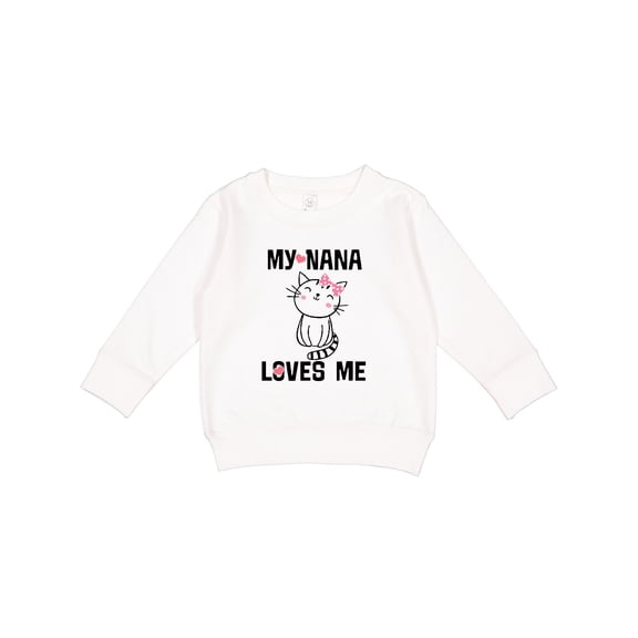 Inktastic My Nana Loves Me Girls Toddler Sweatshirt