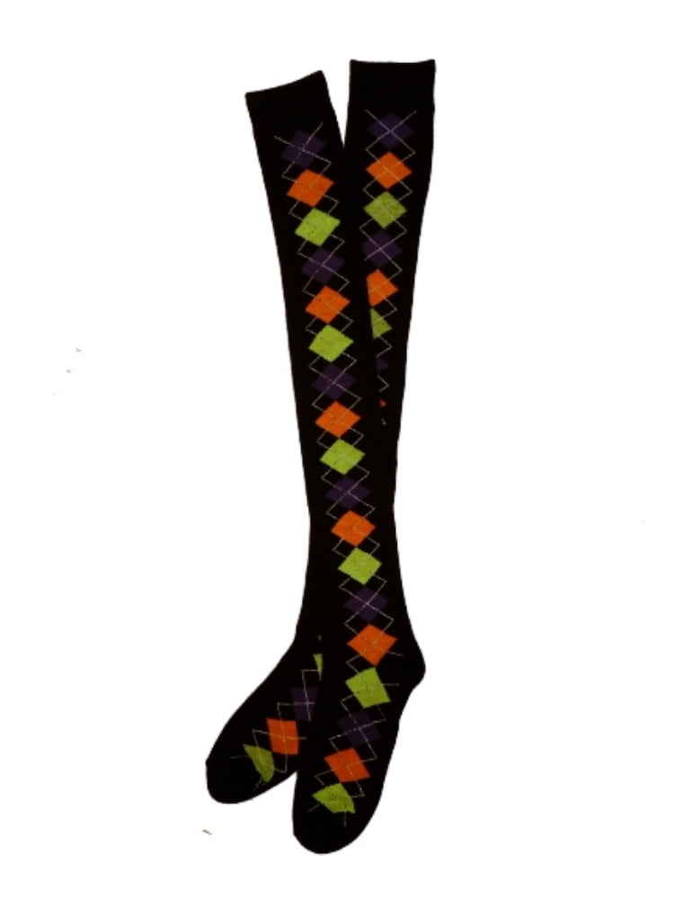 over the knee argyle socks