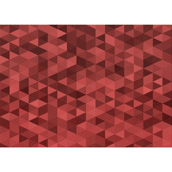 Ahgly Company Indoor Rectangle Patterned Tomato Sauce Red Area Rugs, 7' x 10'
