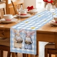 thumbnail image 5 of Table Runner - 72 Inch Long, Easter Gnomes Kitchen Dining Table Runner Dresser Scarves, Watercolor Eggs Basket Daisy Spring Blue Plaid Farmhouse Decor for Coffee Tables Wedding Party Banquet, 5 of 8