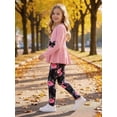 thumbnail image 4 of PatPat Long Sleeve Peplum Top Floral Print Leggings Outfit Set (Big Girls), 4 of 10