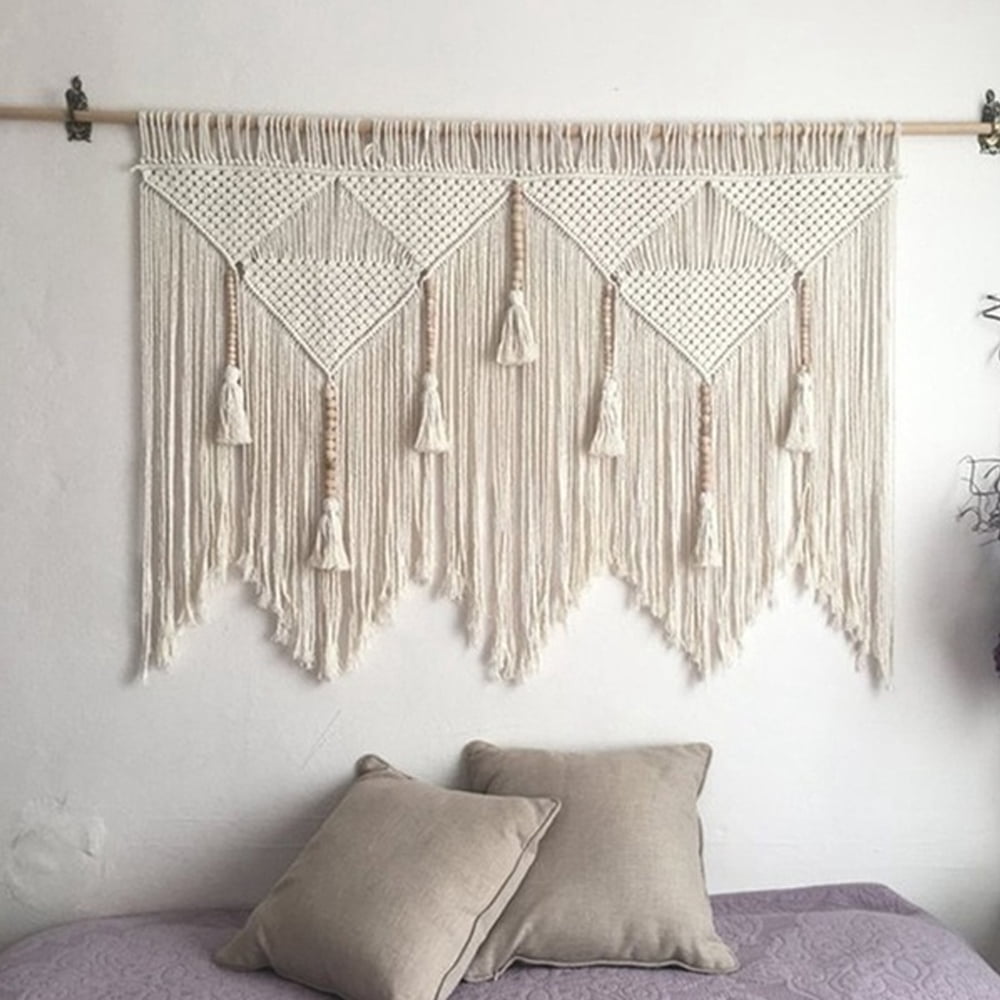ODOMY Macrame Wall Hanging Handwoven Bohemian Cotton Rope Boho Tapestry
