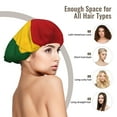 thumbnail image 3 of Retro Reggae-Rastafarian Flag Satin Bonnet Adjustable Hair Bonnet For Sleeping Hair Bonnets For Women Curly Natural Hair, 3 of 8