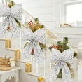 thumbnail image 1 of Adornos Navideños con Lazos, Colgantes con Lazos de Lentejuelas, Adornos para Ventanas y Adornos para Árboles de Navidad., 1 of 6