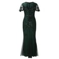 thumbnail image 6 of Elegant Women's Formal Dress V Neck Long Gown With Fringe Detail For Evening Parties And In Fall And Winter Seasons Women Dresses for A Wedding Long plus Size Formal Dresses Trumpet Dress Dress for, 6 of 6