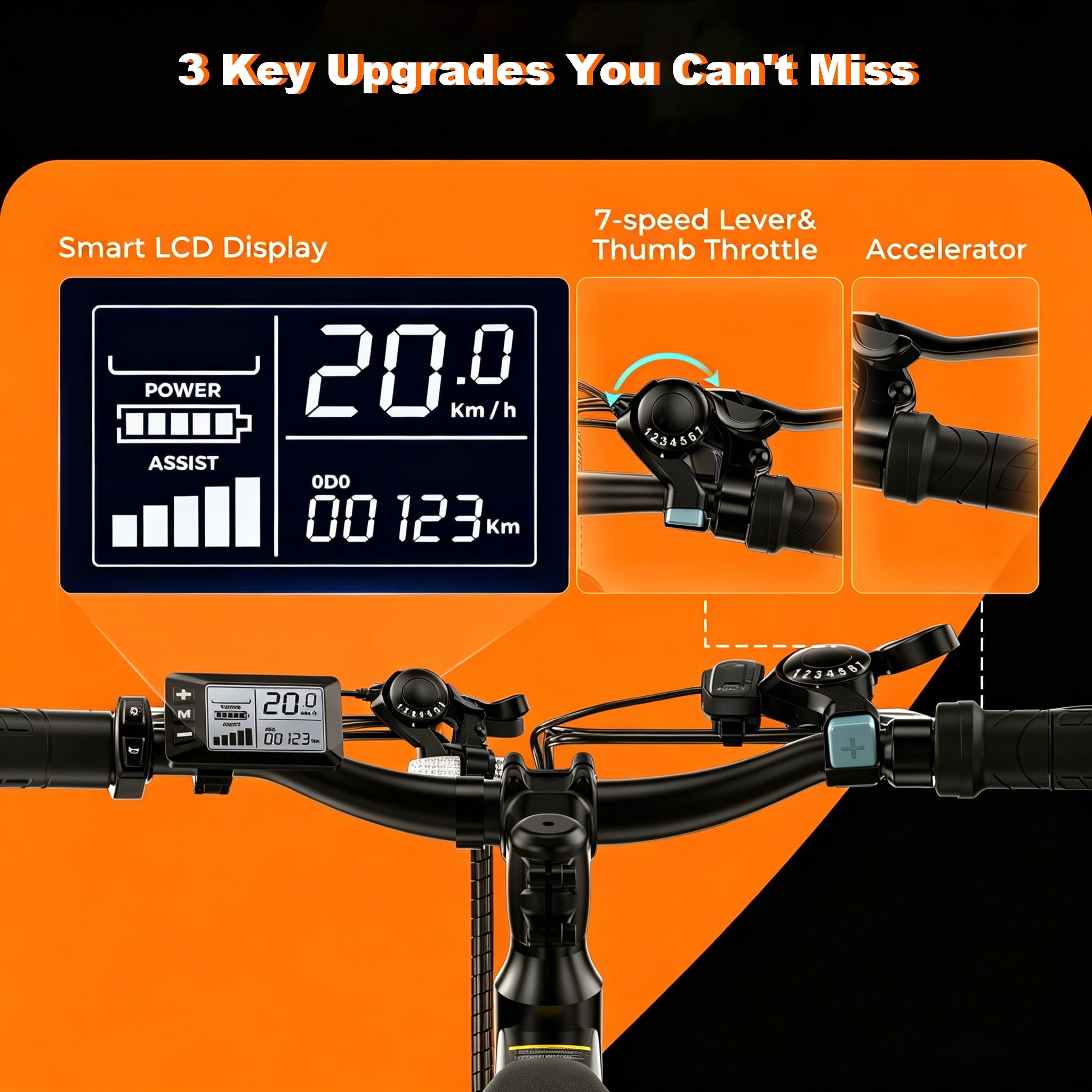 iScooter 750W Peak Electric Bicycles,26" Electric Bike for Adults with 15Ah Removable Battery,LCD,Suspension Fork,5 Riding Modes, Mountain Ebike
