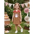 thumbnail image 5 of BemeyourBBs Toddler Baby Girls Thanksgiving Outfit Baby Girl Fall Thanksgiving Overall Dress Clothes Kids Turkey Embroidery Sleeveless Bows A-line Tank Dress 12 18 24 Months 2 3 4 5 Years, 5 of 9