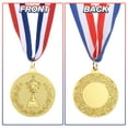 thumbnail image 4 of Uxcell Award Metals Winner Award Medals Prize with Neck Ribbons Red White Blue Gold, 4 of 7
