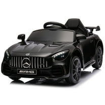 SESSLIFE Black Ride On Toy, Ride On Car for Age 3-5, 12V Remote Control Motorized Riding Toys with Led Headlights, Seat Belt, TE1535