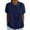 Dark blue, variant on Women's Linen Shirt! Yigetop Women with Pockets Breathable Cotton Linen Loose Large Size Slimming Lapel Shirt Short Sleeve Top Womens Linen Shirt Dark Blue 2XL