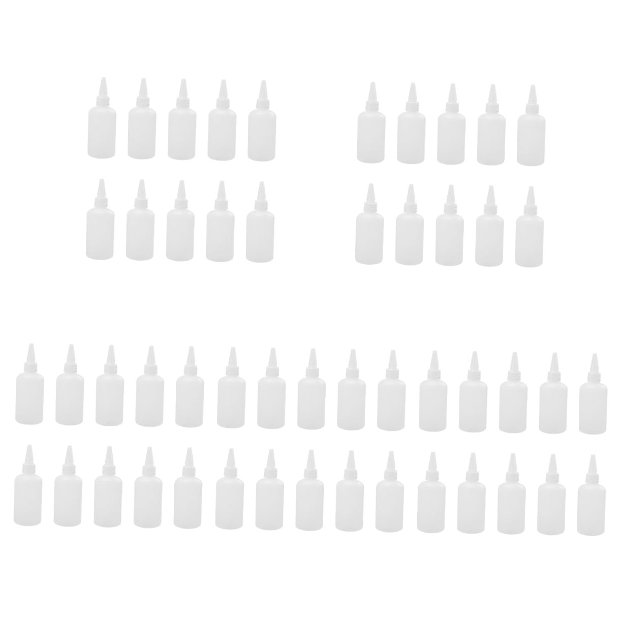 LIFKOME Translucent Ink Bottles Flexible and Lightweight for Epoxy and Grouting 100Pcs