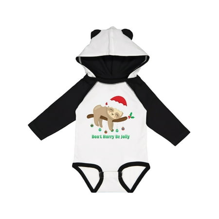 

Inktastic Don t Hurry Xmas Sloth Gift Baby Boy or Baby Girl Long Sleeve Bodysuit