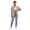 Khaki, variant on Women's Distressed Denim Jacket - Raw Edge Casual Jean Jacket S-2XL