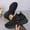 #072-Black, variant on Wowcloth Women's Fashion Casual Sneakers – Solid Color Rhinestone Embellished Thick Sole Breathable Shoes with Beaded Hook-and-Loop Closure for Stylish Everyday Wear & Sports Activities