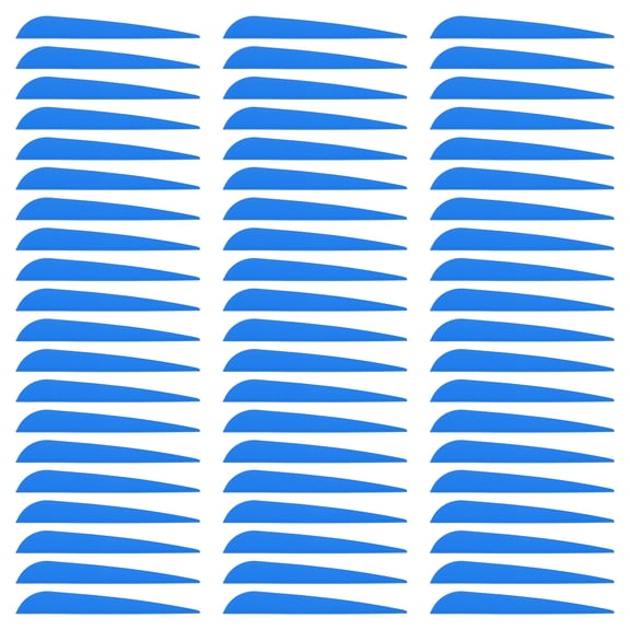 Uxcell Arrow Vanes Arrow Fletching 4" Water Drop Shape TPU for Hunting DIY Shooting(Blue, Pack of 100)