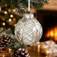 thumbnail image 2 of Aurorax Christmas Ball Ornaments 3 Inches,White Christmas Ball Decorations,Hanging Glitter Clear Home Decor for Indoor Xmas Tree Party, 2 of 7