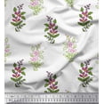 thumbnail image 1 of Soimoi Modal Satin Fabric Leaves & Floral Block Print Fabric by The Yard 42 Inch Wide, 1 of 3