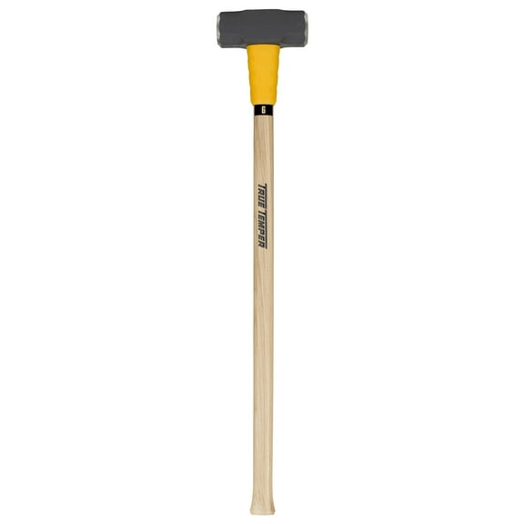 True Temper 20184800 6 Lb Gray & Yellow TOUGHSTRIKE™ American Hickory Sledge Hammer