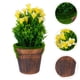 thumbnail image 2 of KAKOWELY 2 piezas de flores artificiales en maceta para decoración de interiores para centro de mesa, 2 of 4