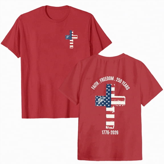 Leey-World 4th Of July Tee Shirts for Women 250 Anniversary USA 250th US Flag Patriotic 4th of July T-Shirt(Red,3XL)