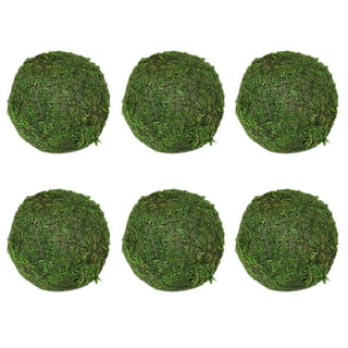 BYHER Moss Balls, 18 PCS Decorative Balls for Centerpiece Bowls - 6pcs 3.2  Natural Dried Balls+ 12pcs 2 Green Moss Balls Vase Bowl Filler (Set of