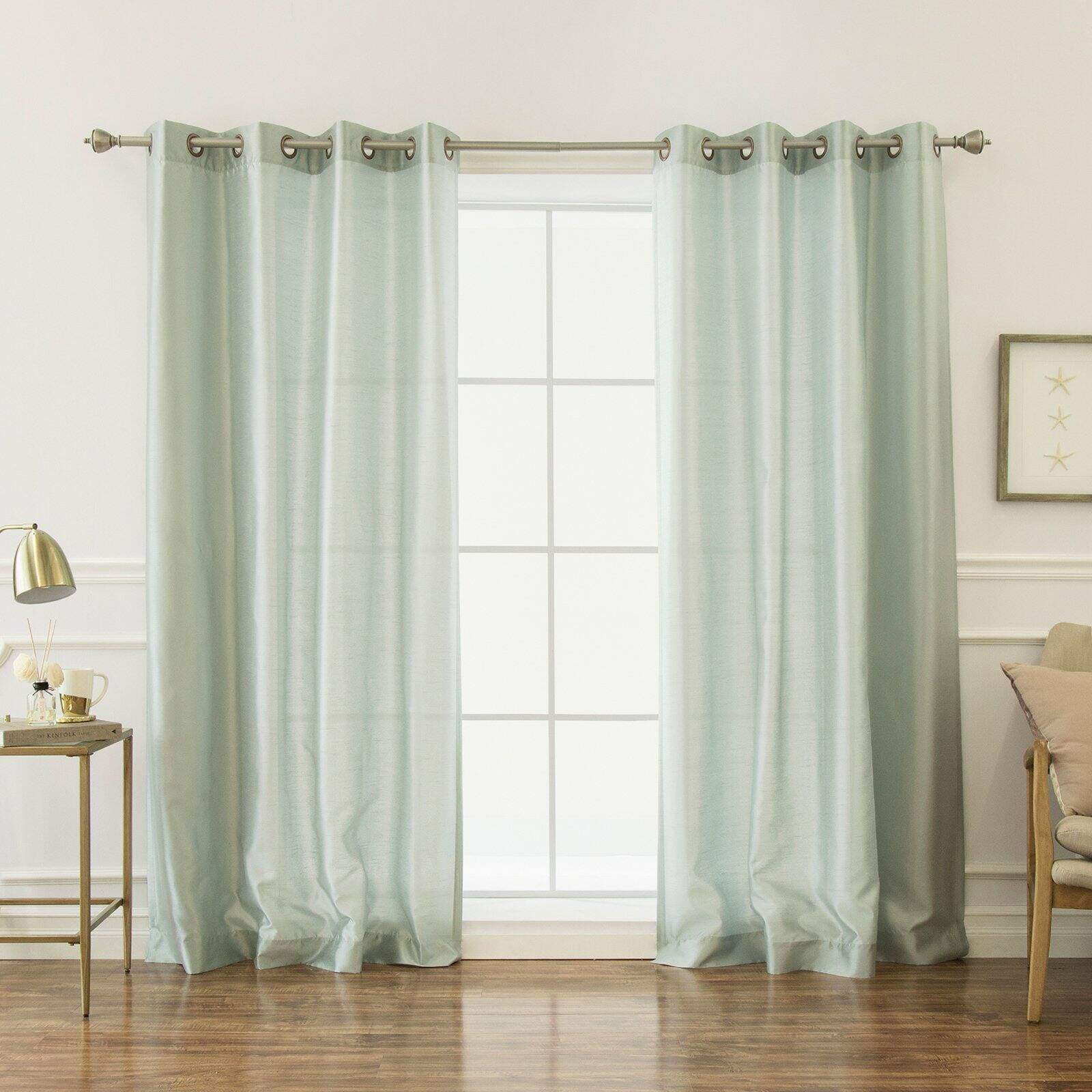 B Smith Origami Grommet 84-Inch Window Curtain Panel in Blue Set Of 2 