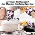 thumbnail image 3 of purple Eggplant slices Oven Mitts Heat Resistant, Soft Lining Silicone Mini Oven Mitts with HangingLoop, Kitchen Oven Gloves Heat Resistant 500℉ for Cooking Baking Microwave, 3 of 7