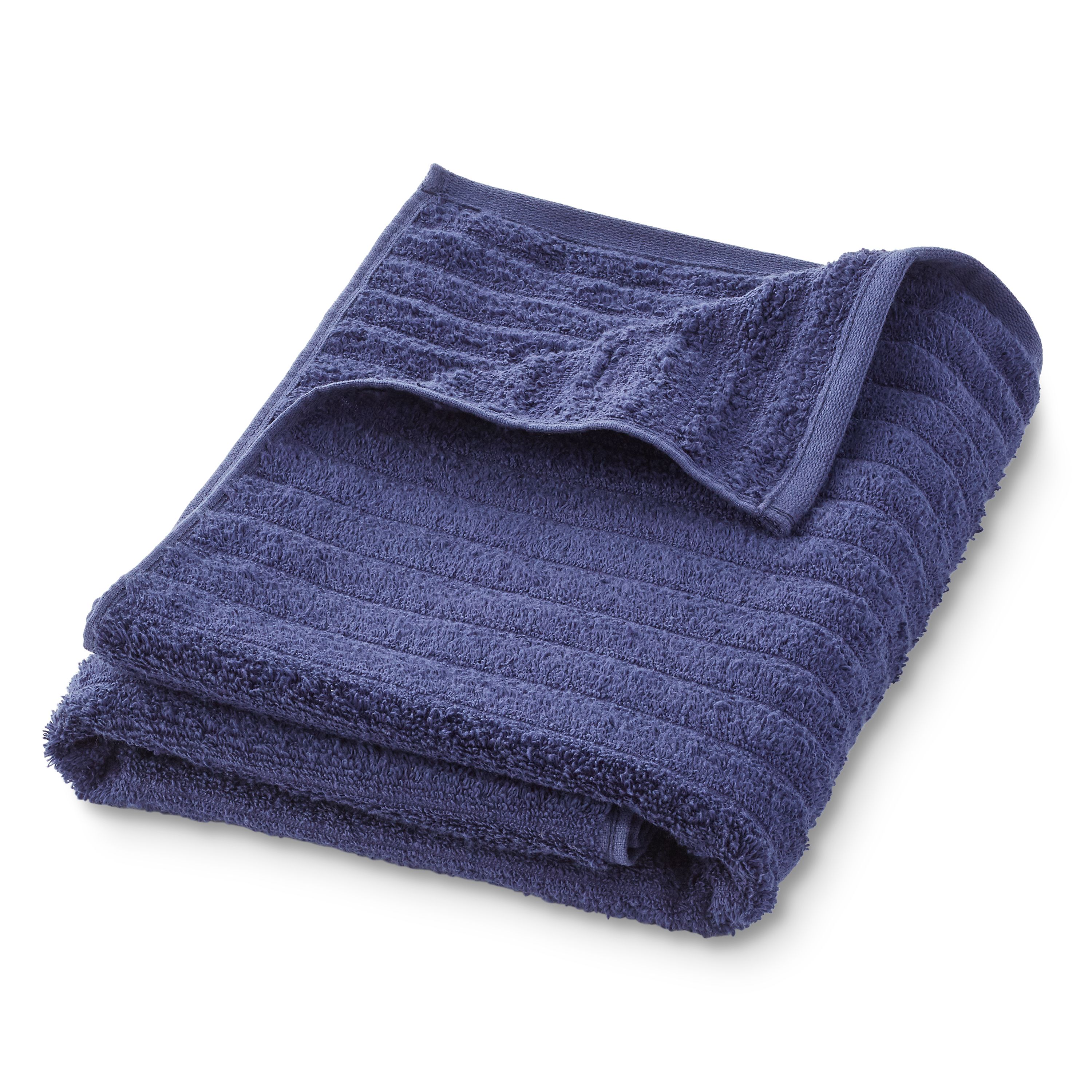 Mainstays Performance Mix Textured 6-Piece Bath Towel Set - Navy Blue - image 6 of 9