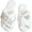 MOM, variant on MRS Pearl Plush Slippers, White Open Toe Bridal House Shoes, Size 40-41