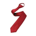 thumbnail image 2 of Mens Boys Solid Color Zipper Ties Necktie Pre-tied Business Skinny Neck Tie Party Wedding Club Suit Neckwear, 2 of 4