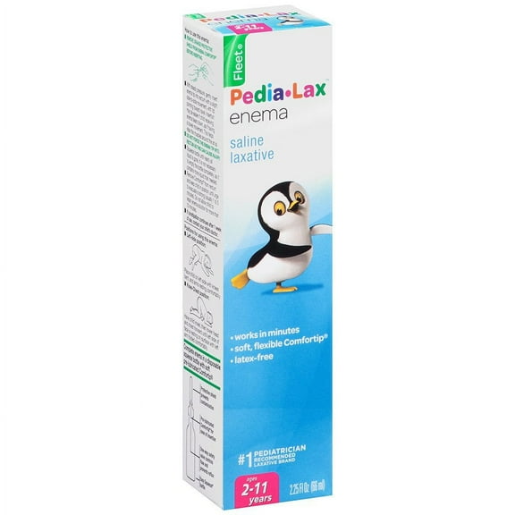 Fleet Pedia-Lax Enema Saline Laxative -  2.25 Oz, 2-Pack