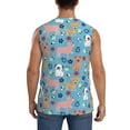 thumbnail image 4 of Uemuo Cute Dog Pattern Men's Sleeveless T-Shirt,Muscle Athletic Tank Top, Moisture-wicking Quick-dry Breathable Classic Tee Top for Gym Run Outdoor Sports-Large, 4 of 8