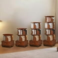 thumbnail image 5 of Kadyn Bookshelf Bookcase, Display Rack,Rotating Bookshelf with Drawer, 360 Display 5 Tier Corner Bookshelf for Small Space, Brown, 5 of 10